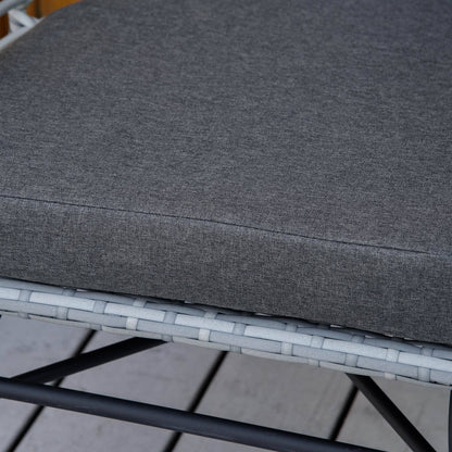 Outsunny Ensemble de bistrot 3 pièces en rotin synthétique pour patio, salon de jardin en osier, 2 chaises et 1 table basse