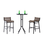 Ensemble de 3 tables et chaises de bistrot pour patio extérieur Santa Barbra par Havenside Home