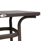 Ensemble de bar et table de conversation d'extérieur en rotin PE Outsunny 3 pièces