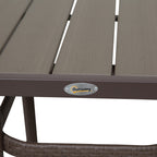 Ensemble de bar et table de conversation d'extérieur en rotin PE Outsunny 3 pièces