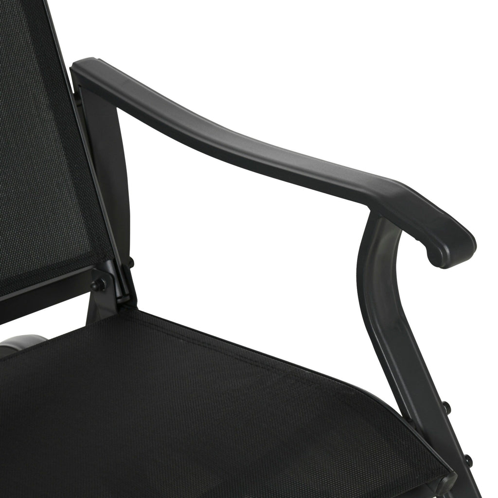 Ensemble de 4 fauteuils planeurs Outsunny, mobilier d'extérieur avec banc de patio planeur pour 2 personnes, fauteuil simple et table basse