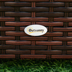 Ensemble de canapés de jardin Outsunny 4 pièces en rotin synthétique, mobilier d'extérieur 6 places, toutes saisons