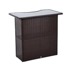 Ensemble de bar en rotin pour patio extérieur Outsunny 5 pièces