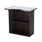 Ensemble de bar en rotin pour patio extérieur Outsunny 5 pièces