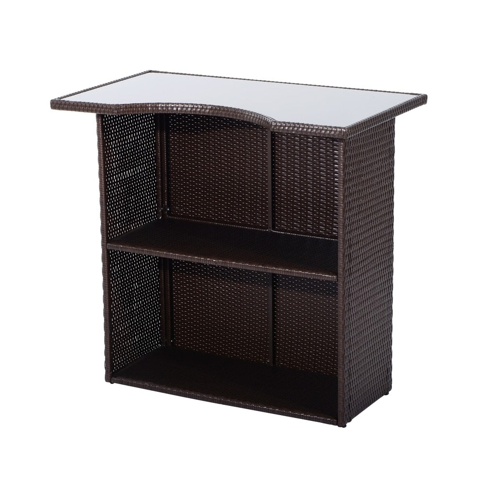 Ensemble de bar en rotin pour patio extérieur Outsunny 5 pièces