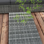 Ensemble de meubles de jardin Outsunny 5 pièces en osier avec coussins épais et rembourrés, canapé sectionnel d'extérieur en rotin PE