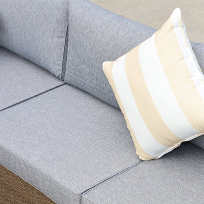 Ensemble de meubles de jardin Outsunny 6 pièces en rotin avec coussins en coton confortables et housses amovibles