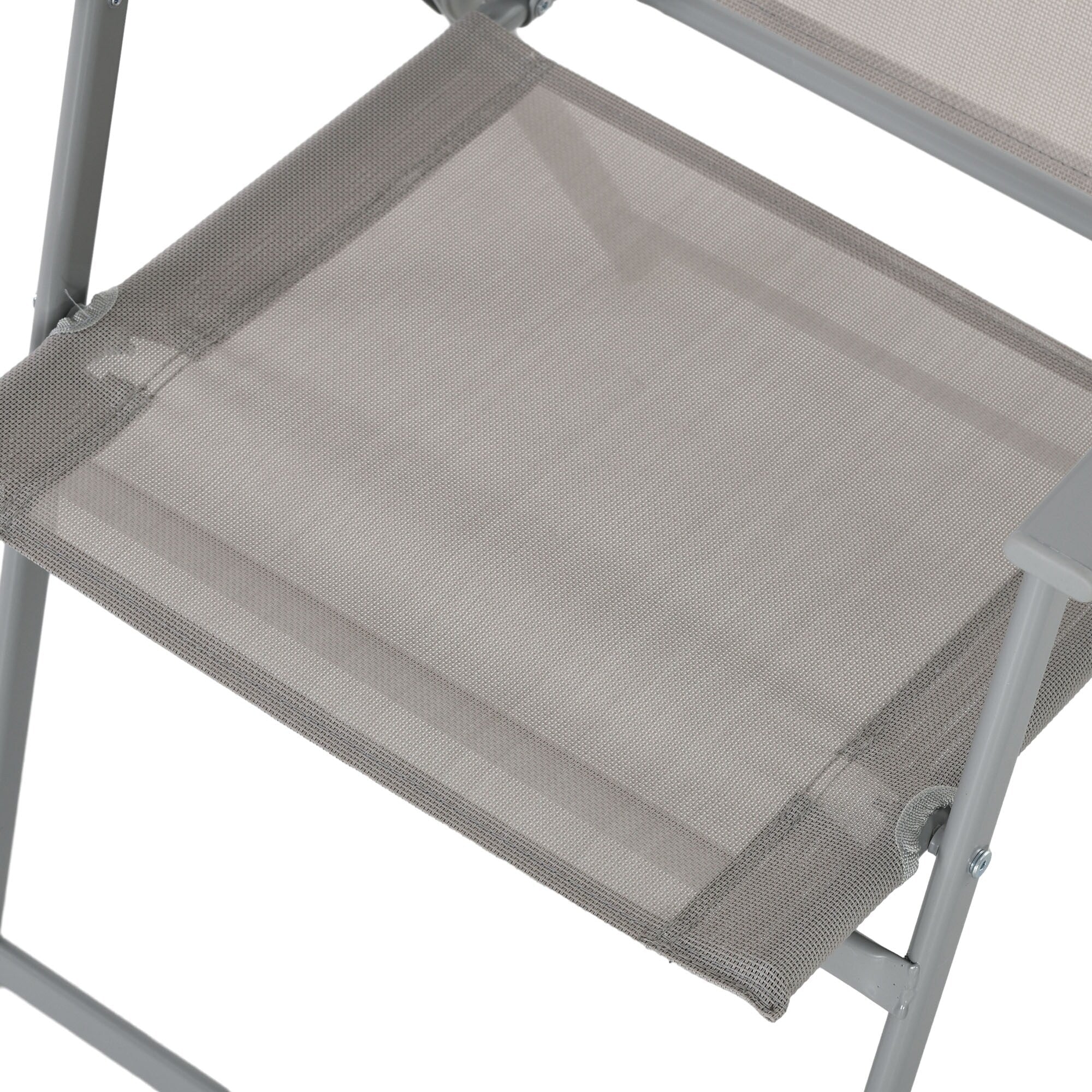 Ensemble de salle à manger de patio Outsunny 8 pièces avec table, parasol, 6 chaises pliantes et table à manger rectangulaire, ensemble de meubles de patio extérieur