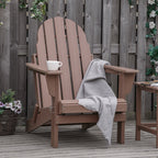 Outsunny Folding Adirondack Chair, HDPE Outdoor All Weather Plastic Lounge Beach Chairs for Patio Deck and Lawn Furniture