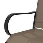 Lot de 2 tabourets de bar d'extérieur Outsunny avec accoudoirs, pivotants à 360°, hauteur bar, tissu maille haute densité, acier