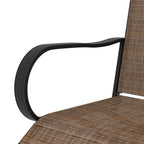 Lot de 2 tabourets de bar d'extérieur Outsunny avec accoudoirs, pivotants à 360°, hauteur bar, tissu maille haute densité, acier