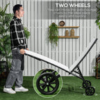 Ensemble de 2 chaises longues de patio Outsunny, fauteuil inclinable d'extérieur 2 pièces avec roulettes, dossier réglable sur 5 niveaux