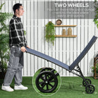 Ensemble de 2 chaises longues de patio Outsunny, fauteuil inclinable d'extérieur 2 pièces avec roulettes, dossier réglable sur 5 niveaux