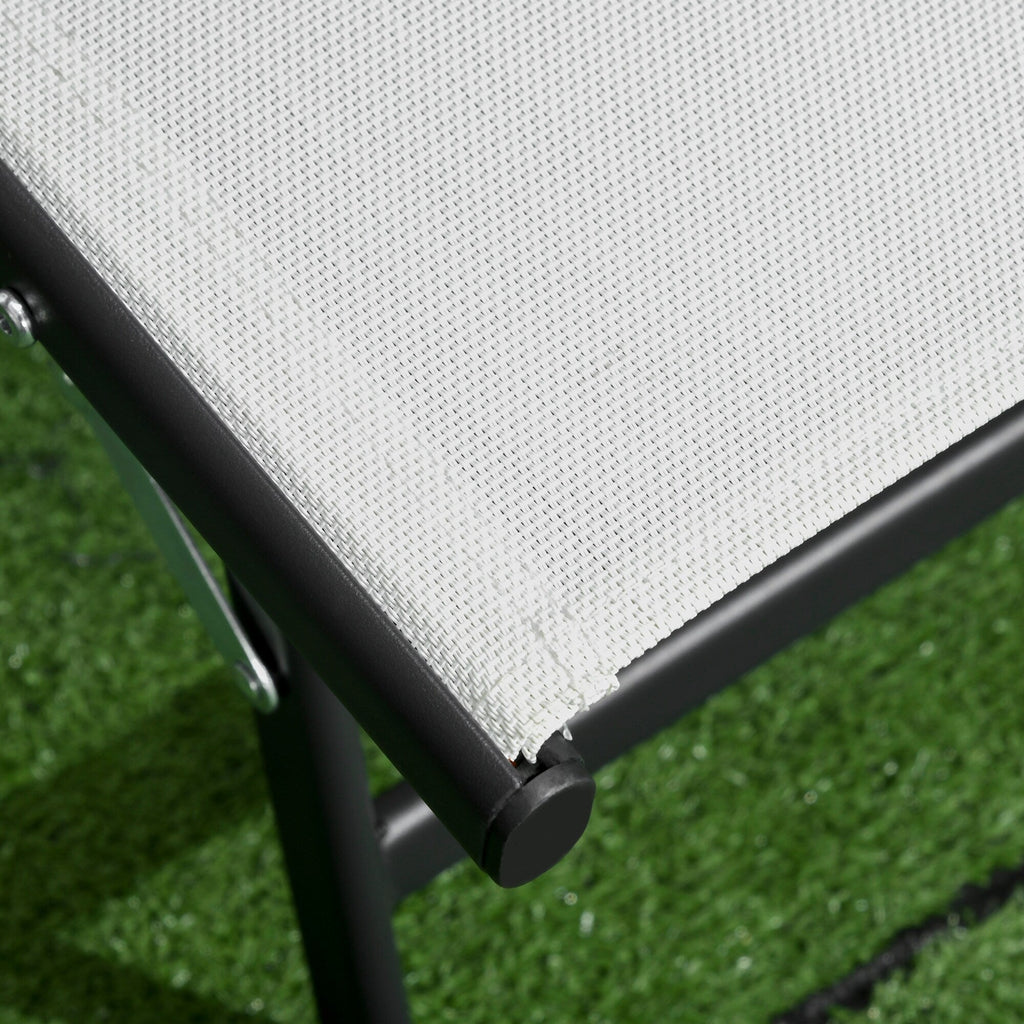 Ensemble de 2 chaises longues de patio Outsunny, fauteuil inclinable d'extérieur 2 pièces avec roulettes, dossier réglable sur 5 niveaux