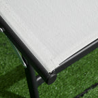 Ensemble de 2 chaises longues de patio Outsunny, fauteuil inclinable d'extérieur 2 pièces avec roulettes, dossier réglable sur 5 niveaux