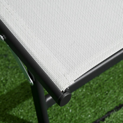 Ensemble de 2 chaises longues de patio Outsunny, fauteuil inclinable d'extérieur 2 pièces avec roulettes, dossier réglable sur 5 niveaux