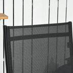 Ensemble de 2 chaises longues de patio Outsunny, fauteuil inclinable d'extérieur 2 pièces avec roulettes, dossier réglable sur 5 niveaux