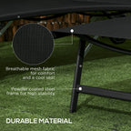 Ensemble de 2 chaises longues de patio Outsunny, fauteuil inclinable d'extérieur 2 pièces avec roulettes, dossier réglable sur 5 niveaux