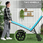 Ensemble de 2 chaises longues de patio Outsunny, fauteuil inclinable d'extérieur 2 pièces avec roulettes, dossier réglable sur 5 niveaux