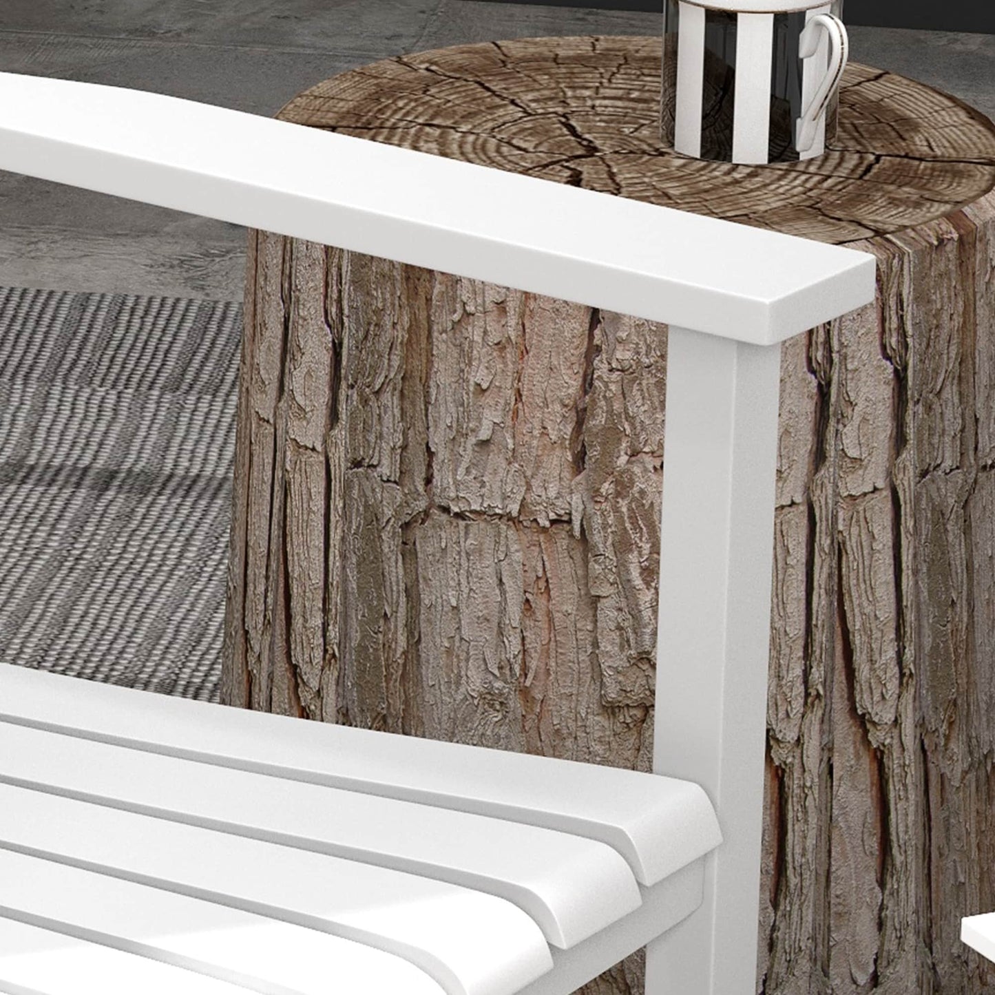 Ensemble de chaises à bascule en bois Outsunny avec table d'appoint pliable, chaises à bascule d'extérieur