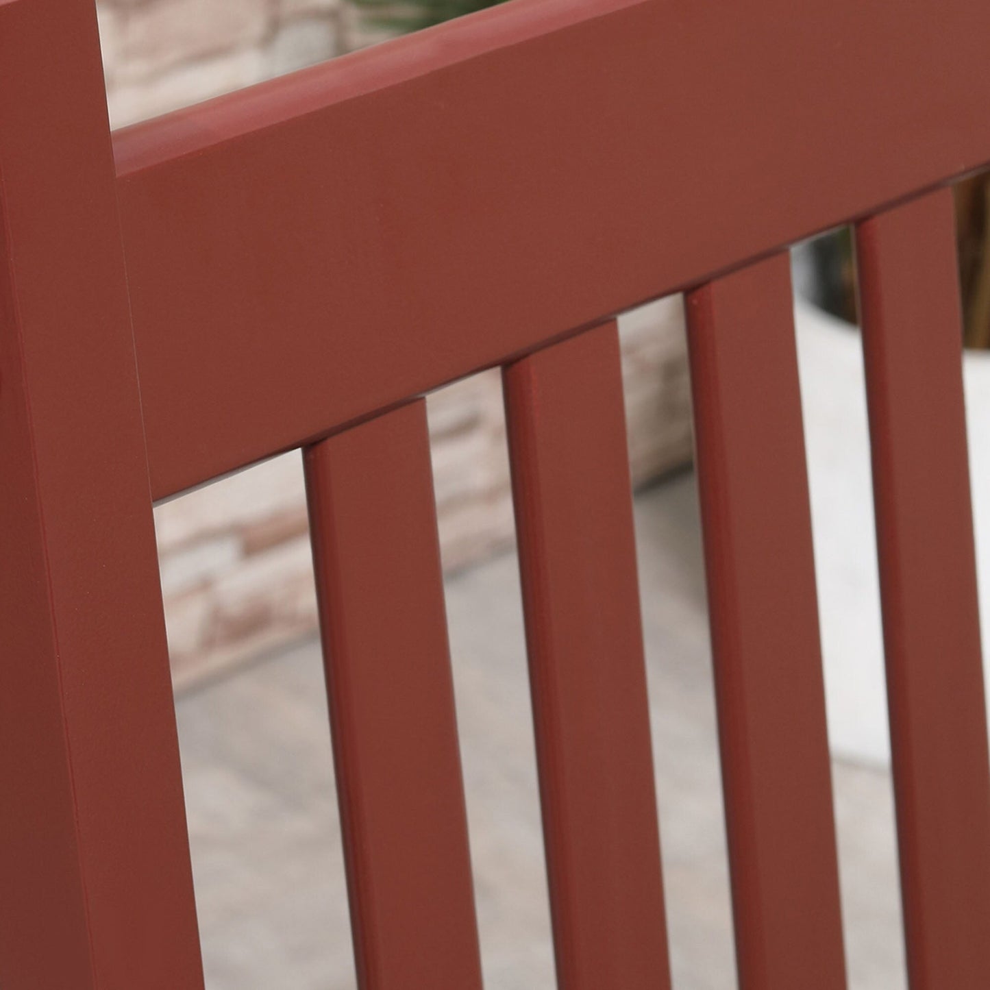 Ensemble de chaises à bascule en bois Outsunny avec table d'appoint pliable, chaises à bascule d'extérieur