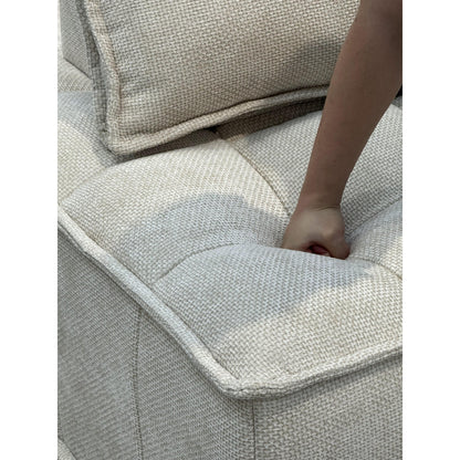 Ensemble de canapés carrés modulaires surdimensionnés 3 pièces en chenille avec coussins en mousse haute densité, combinaison libre