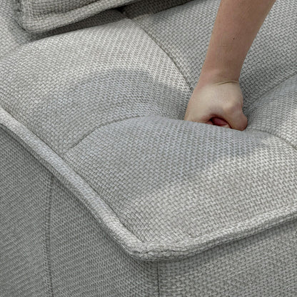 Ensemble de canapés carrés modulaires surdimensionnés en chenille, 6 pièces, avec coussins en mousse haute densité, combinaison libre