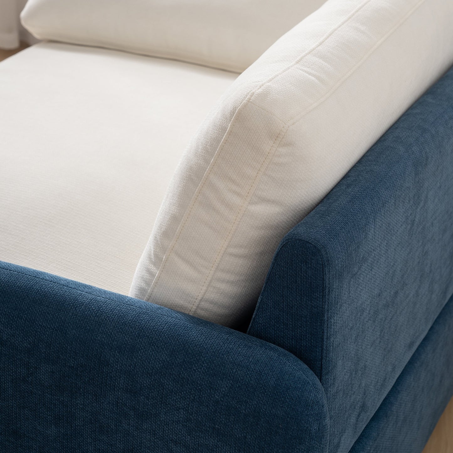 Fauteuil d'appoint simple surdimensionné en chenille, siège large et profond, avec coussins décoratifs par Harper&amp;Bright Designs