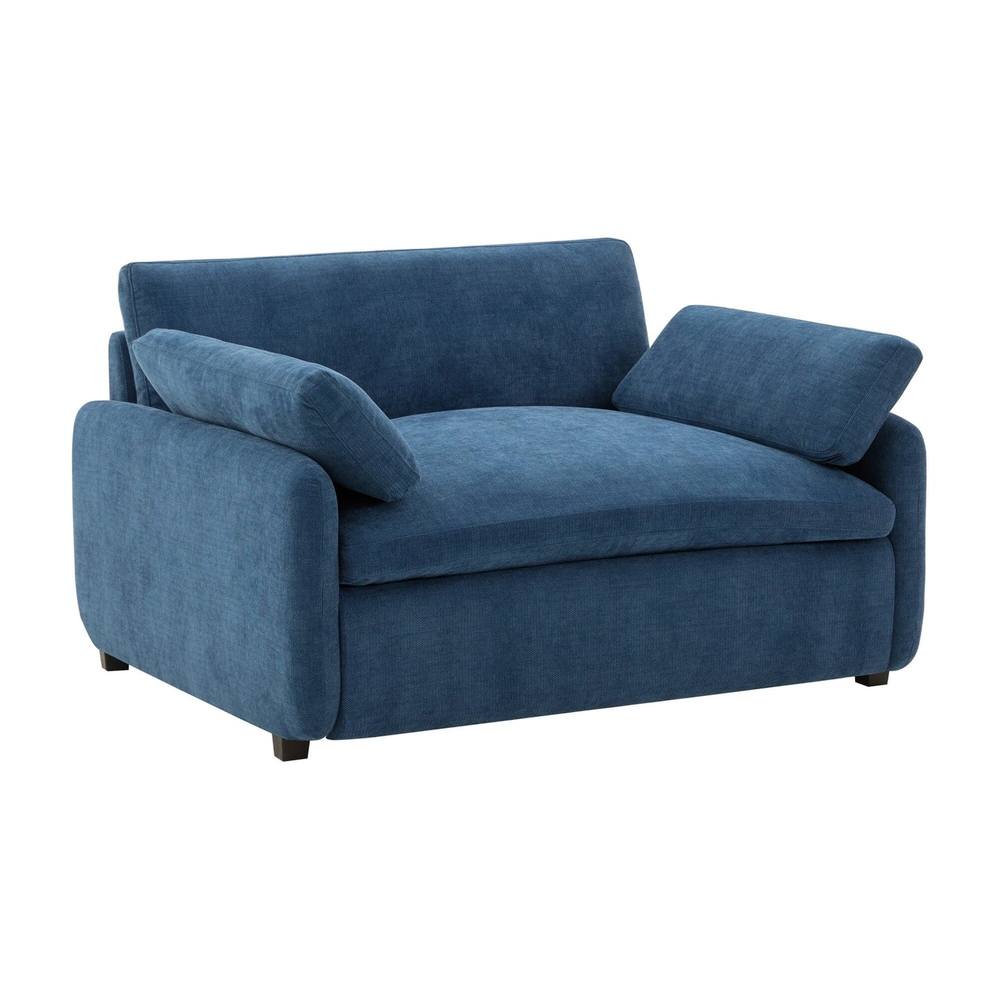 Fauteuil d'appoint simple surdimensionné en chenille, siège large et profond, avec coussins décoratifs par Harper&amp;Bright Designs