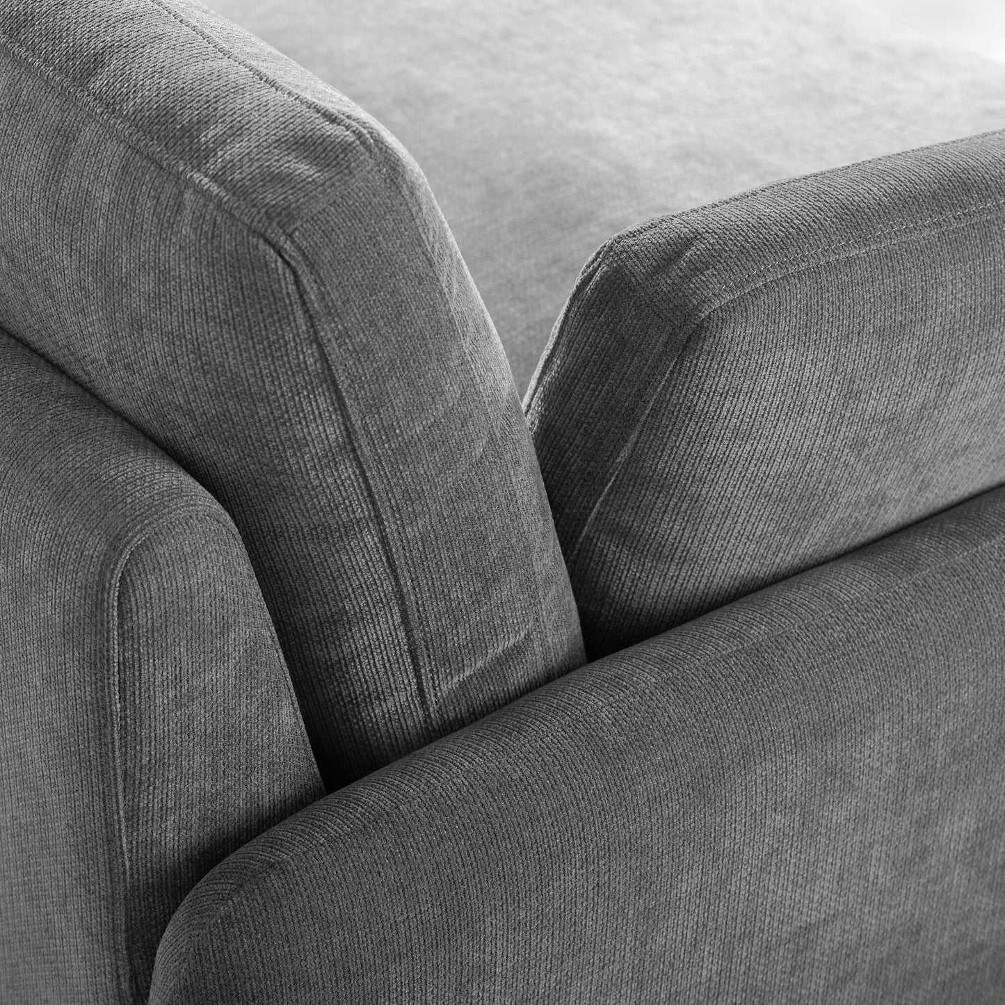 Fauteuil d'appoint simple surdimensionné en chenille, siège large et profond, avec coussins décoratifs par Harper&amp;Bright Designs