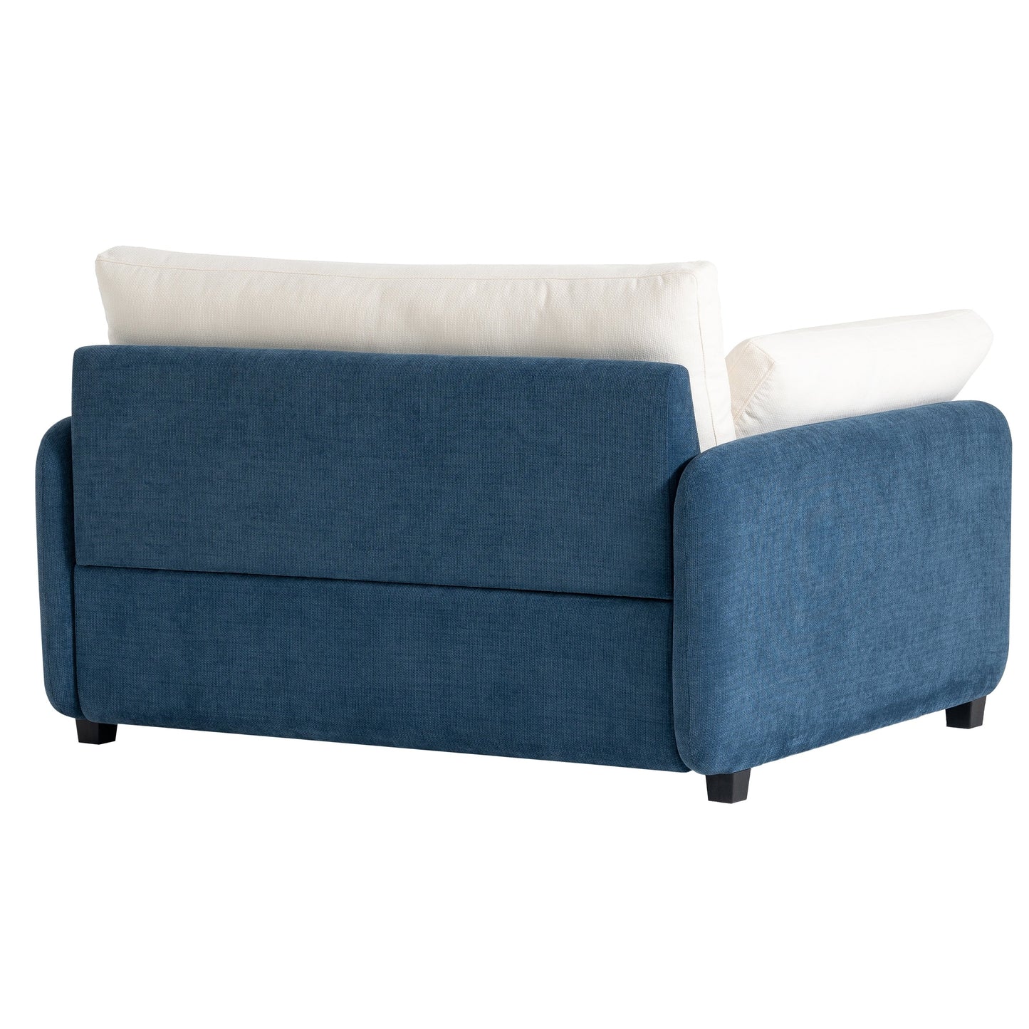 Fauteuil d'appoint simple surdimensionné en chenille, siège large et profond, avec coussins décoratifs par Harper&amp;Bright Designs