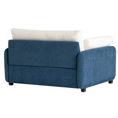 Fauteuil d'appoint simple surdimensionné en chenille, siège large et profond, avec coussins décoratifs par Harper&amp;Bright Designs