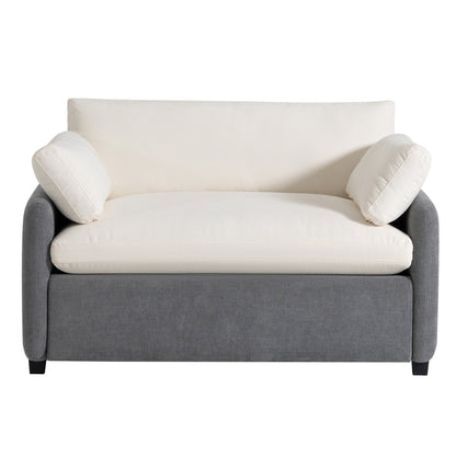 Fauteuil d'appoint simple surdimensionné en chenille, siège large et profond, avec coussins décoratifs par Harper&amp;Bright Designs