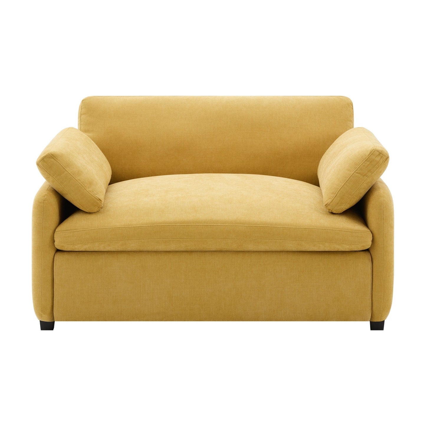 Fauteuil d'appoint simple surdimensionné en chenille, siège large et profond, avec coussins décoratifs par Harper&amp;Bright Designs