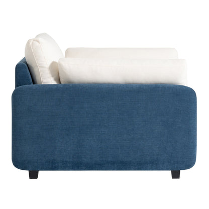 Fauteuil d'appoint simple surdimensionné en chenille, siège large et profond, avec coussins décoratifs par Harper&amp;Bright Designs