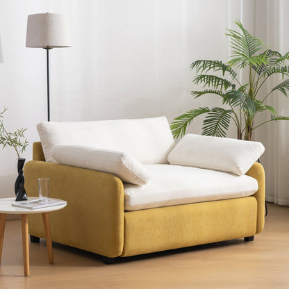 Fauteuil simple surdimensionné en chenille