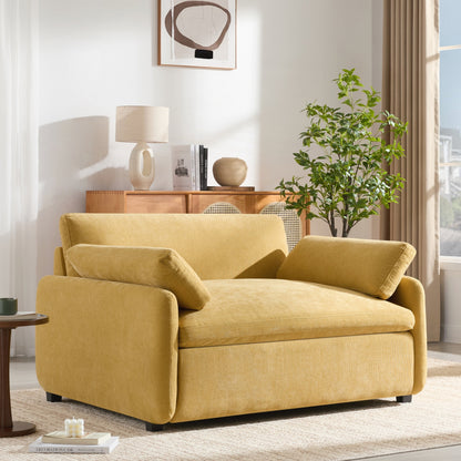 Fauteuil simple surdimensionné en chenille