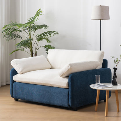 Fauteuil simple surdimensionné en chenille
