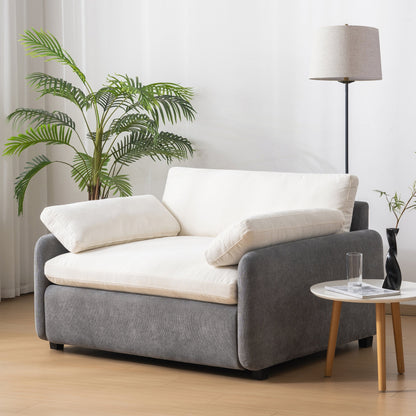 Fauteuil simple surdimensionné en chenille