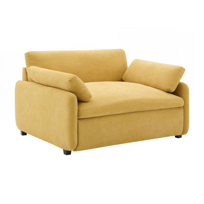 Fauteuil simple surdimensionné en chenille