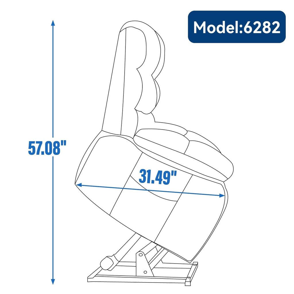 Fauteuil inclinable électrique surdimensionné à deux moteurs, positions infinies, avec massage en 8 points et chauffage lombaire, télécommande électrique