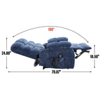 Fauteuil inclinable électrique surdimensionné à deux moteurs, positions infinies, avec massage en 8 points et chauffage lombaire, télécommande électrique