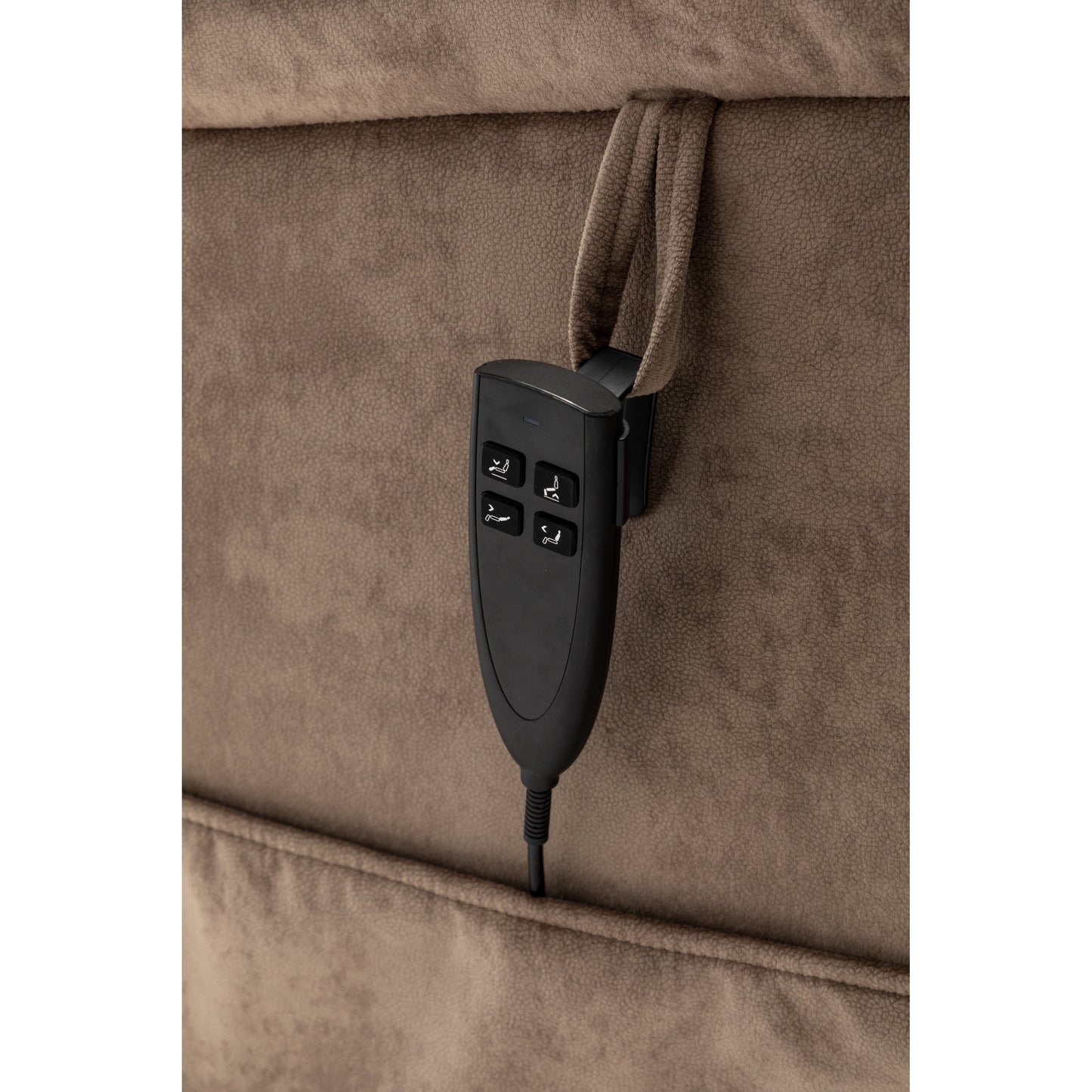 Fauteuil inclinable électrique surdimensionné avec moteur OKIN, inclinaison infinie jusqu'à 180°, siège extra-large et rangement latéral pratique