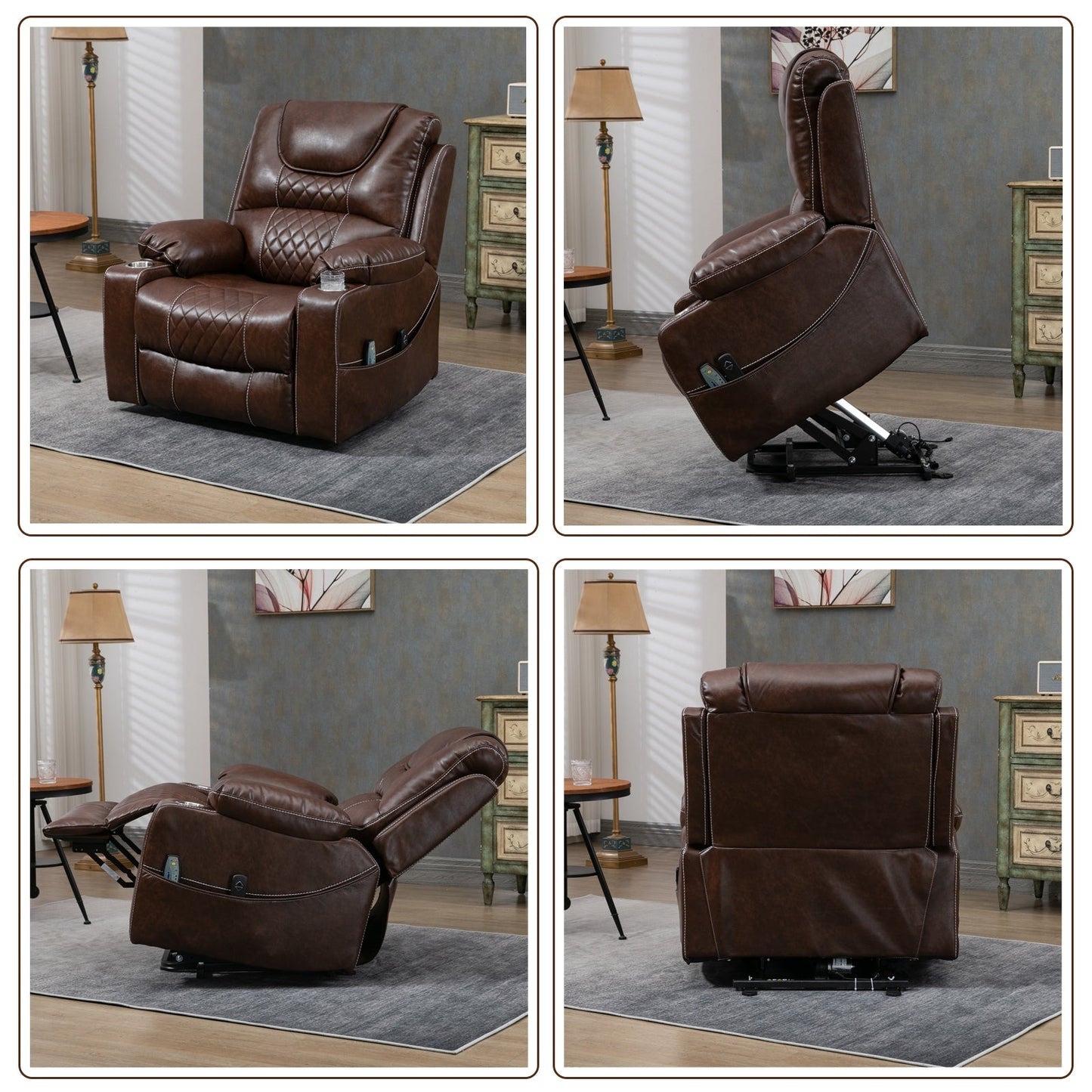 Fauteuil inclinable électrique surdimensionné pour personnes âgées, 400 lb.
