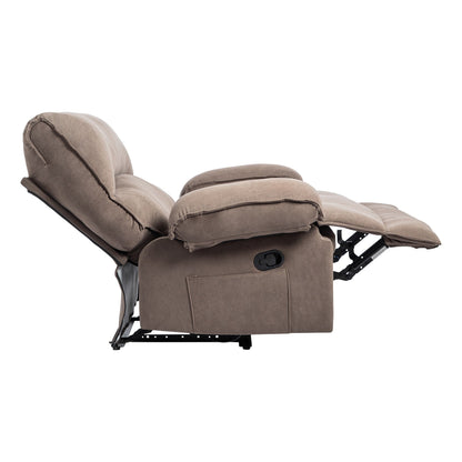 Fauteuil inclinable manuel surdimensionné en velours avec coussin de massage pour salon