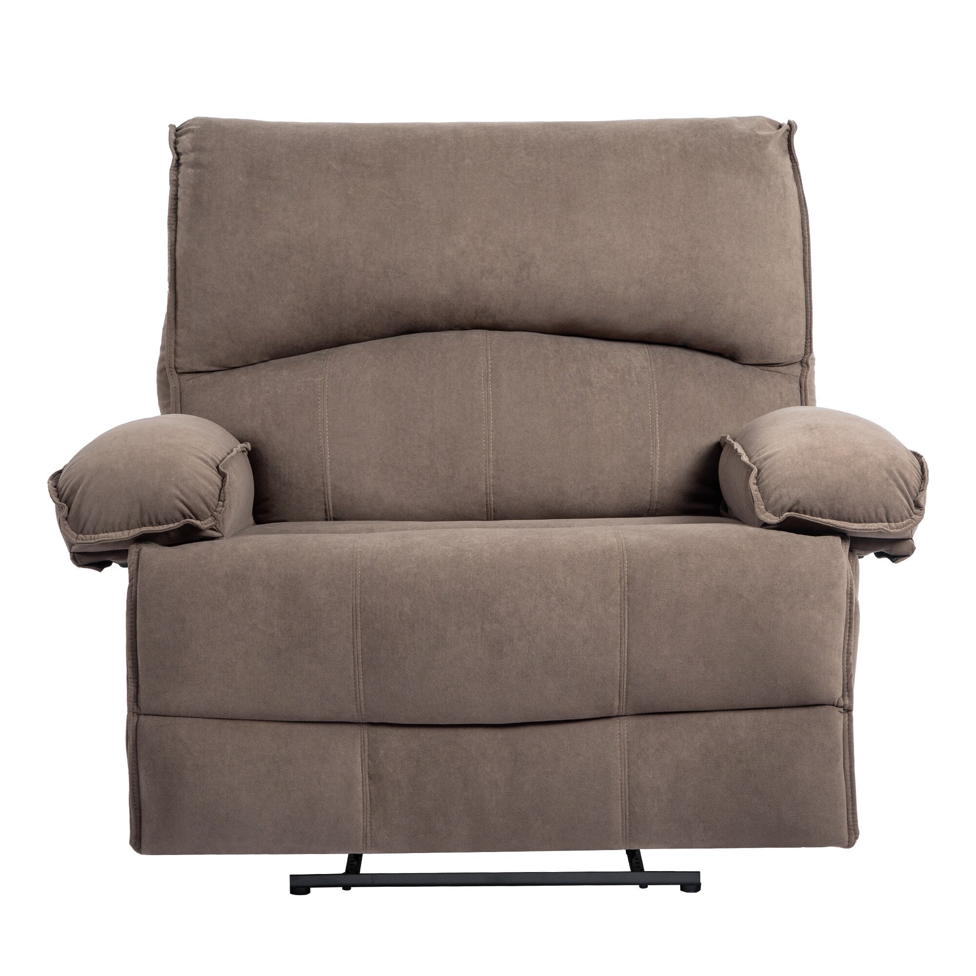Fauteuil inclinable manuel surdimensionné en velours avec coussin de massage pour salon