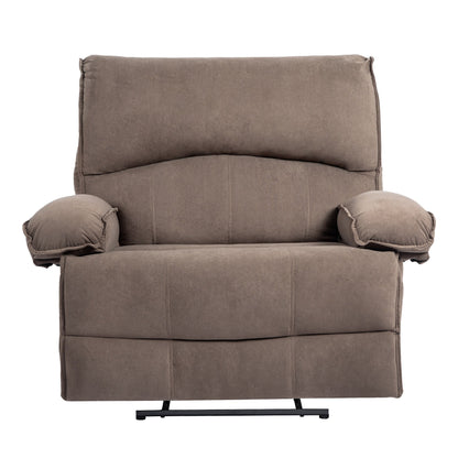 Fauteuil inclinable manuel surdimensionné en velours avec coussin de massage pour salon