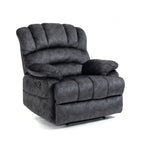 Fauteuil inclinable manuel surdimensionné en tissu rembourré, canapé simple réglable pour salon avec commande à levier latéral