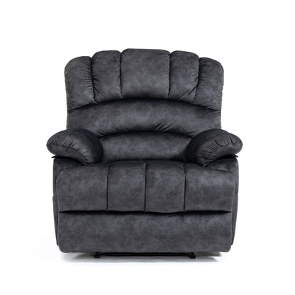 Fauteuil inclinable manuel surdimensionné en tissu rembourré, canapé simple réglable pour salon avec commande à levier latéral