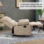 Fauteuil inclinable manuel surdimensionné en tissu rembourré, canapé simple réglable pour salon avec commande à levier latéral